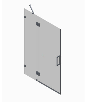 Двери в нишу Koer SR SD04-120x200-TR-01 прозрачное стекло Easy Clean 10мм, хром (KR5387)