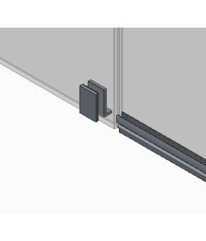 Двери в нишу Koer SR SD04-120x200-TR-01 прозрачное стекло Easy Clean 10мм, хром (KR5387)