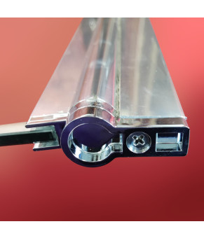 Шторки стеклянные на ванну Koer SR BS02-80x140-TR-01 прозрачное стекло 6мм, хром (KR5401)