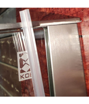 Душевая перегородка Koer SR SP02-100x200-TR-07 Walk-In прозрачное стекло Easy Clean 8мм, графит (KR5397)