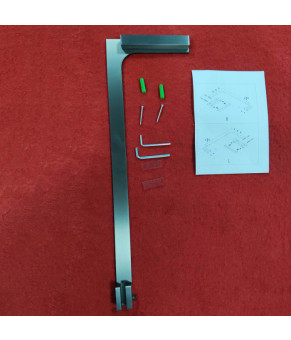 Душевая перегородка Koer SR SP02-100x200-TR-07 Walk-In прозрачное стекло Easy Clean 8мм, графит (KR5397)