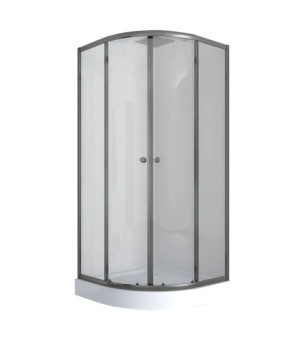 Душевая кабина с низким поддоном mixxus PLAIN SCT02-90x90x195-TR GRAPHITE прозрачное стекло 4мм (MI6901)