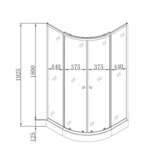 Душевая кабина Mixxus PLAIN (100*100 см) SCT02-100X100X195-FB Satin матовое стекло (MI6897)