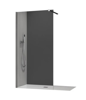 Душова перегородка Koer SR SP01-100x200-TR-01 Walk-In прозоре скло Easy Clean 8мм, хром (KR5393)