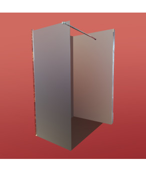 Душова перегородка Koer SR SP01-100x200-TR-01 Walk-In прозоре скло Easy Clean 8мм, хром (KR5393)