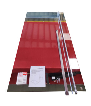 Душова перегородка Koer SR SP01-100x200-TR-01 Walk-In прозоре скло Easy Clean 8мм, хром (KR5393)