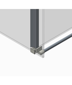 Боковая стенка для душевой кабины Koer SR SW01-90x200-TR-07 Прозрачное стекло Easy Clean 8мм, Графит (KR5382)