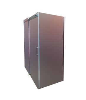 Боковая стенка для душевой кабины Koer SR SW01-90x200-TR-07 Прозрачное стекло Easy Clean 8мм, Графит (KR5382)