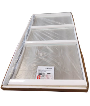 Боковая стенка для душевой кабины Koer SR SW01-90x200-TR-07 Прозрачное стекло Easy Clean 8мм, Графит (KR5382)