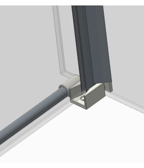 Боковая стенка для душевой кабины Koer SR SW01-90x200-TR-07 Прозрачное стекло Easy Clean 8мм, Графит (KR5382)