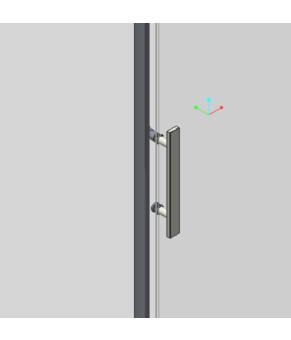 Боковая стенка для душевой кабины Koer SR SW01-90x200-TR-07 Прозрачное стекло Easy Clean 8мм, Графит (KR5382)