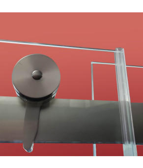 Боковая стенка для душевой кабины Koer SR SW01-90x200-TR-07 Прозрачное стекло Easy Clean 8мм, Графит (KR5382)