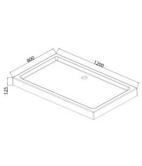 Душевой поддон с сифоном Mixxus HARD ST01-120x80x13 диаметр слива 52 мм (MI6919)