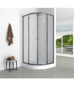 Душевая кабина mixxus PLAIN (90*90 см) SC01-90x90x185-TR GRAPHITE прозрачное стекло (MI6902)