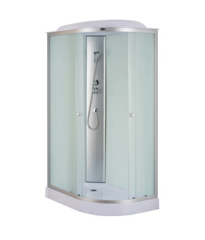 Бокс душевой без гидромассажа Mixxus WAVE SB 02-120x80x215-LF B SATIN с низким поддоном (MI6892)