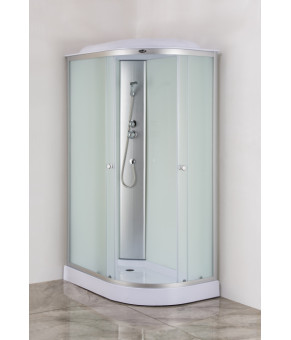Бокс душевой без гидромассажа Mixxus WAVE SB 02-120x80x215-LF B SATIN с низким поддоном (MI6892)