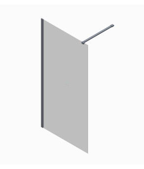 Душевая перегородка Koer SR SP01-120x200-TR-01 Walk-In 120см, прозрачное стекло Easy Clean 8мм, хром (KR5394)