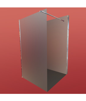 Душевая перегородка Koer SR SP01-120x200-TR-01 Walk-In 120см, прозрачное стекло Easy Clean 8мм, хром (KR5394)