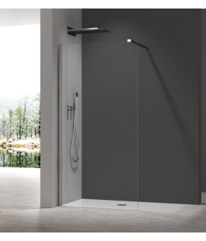 Душевая перегородка Koer SR SP01-120x200-TR-01 Walk-In 120см, прозрачное стекло Easy Clean 8мм, хром (KR5394)