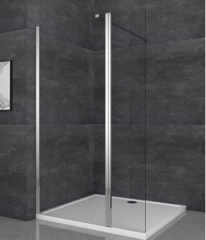 Душевая перегородка Koer SR SP03-120x200-TR-01 Walk-In прозрачное стекло Easy Clean 8мм, хром (KR5398)