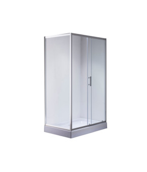 Душевая кабина с низким поддоном mixxus HARD SCT01-100x80x198-TR CHROME прозрачное стекло 5мм (MI6908)