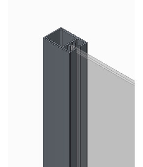 Стеклянная шторка на ванну Koer SR BS04 95x140см Графит (KR5404)