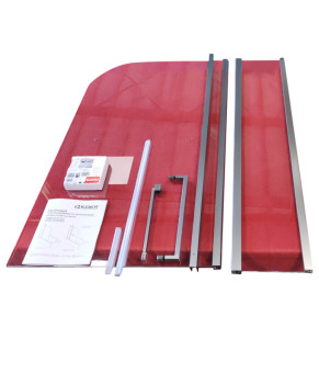 Стеклянная шторка на ванну Koer SR BS04 95x140см Графит (KR5404)