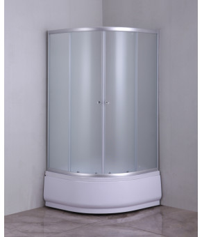 Душевая кабина с высоким поддоном Mixxus (90*90 см) PLAIN SCT01-90x90x195-FB Satin матовое стекло (MI6894)
