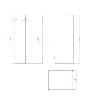 Боковая стенка Koer SR SW04-80x200-TR-01 прозрачное стекло Easy Clean 10мм, хром (KR5389)