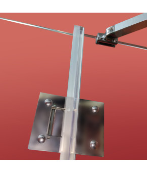 Боковая стенка Koer SR SW04-80x200-TR-01 прозрачное стекло Easy Clean 10мм, хром (KR5389)