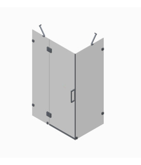 Боковая стенка Koer SR SW04-80x200-TR-01 прозрачное стекло Easy Clean 10мм, хром (KR5389)