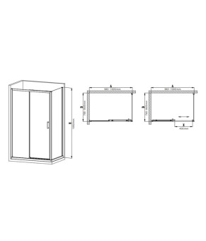 Душевая кабина (100*80 см) Mixxus Premium DIVERSE SC03-100x80x195-TR Chrome (MI6865)