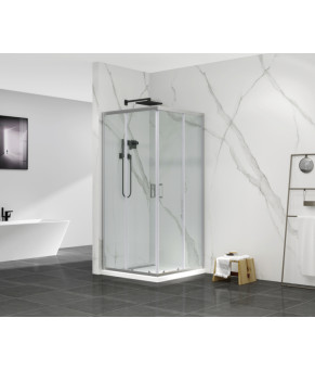 Душевая кабина Mixxus Premium DIVERSE  (90*90 см) SC02-90x90x195-TR Chrome прозрачное стекло (MI6861)