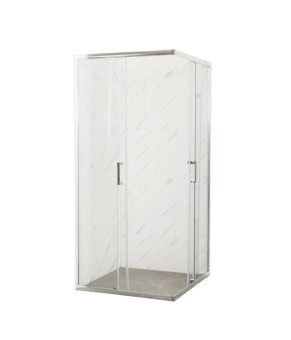 Душевая кабина Mixxus Premium DIVERSE  (90*90 см) SC02-90x90x195-TR Chrome прозрачное стекло (MI6861)