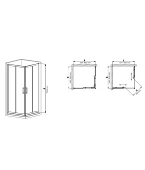 Душевая кабина Mixxus Premium DIVERSE  (90*90 см) SC02-90x90x195-TR Chrome прозрачное стекло (MI6861)