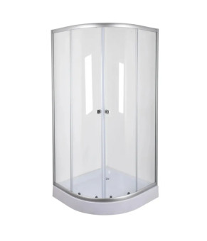 Душевая кабина без поддона Mixxus PLAIN  (90*90 см) SC01-90x90x185-TR CHROME прозрачное стекло (MI6899)