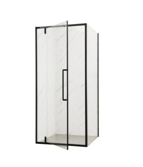 Душова кабіна без піддону Mixxus Premium BEVEL SC01-90x90x195-TR Black прозоре скло 6мм (MI6864)