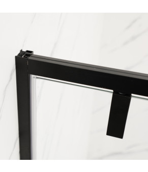 Душова кабіна без піддону Mixxus Premium BEVEL SC01-90x90x195-TR Black прозоре скло 6мм (MI6864)