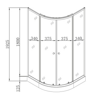 Душевая кабина с низким поддоном Mixxus PLAIN SCT02-90x90x195-FB Satin матовое стекло 4мм (MI6896)