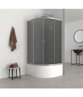 Душевая кабина с высоким поддоном Mixxus PLAIN (90*90 см) SCT01-90x90x195-GR SATIN серое тонированное стекло (MI6895)