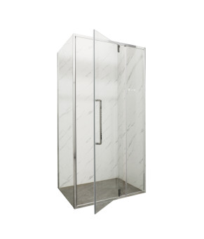 Душова кабіна без піддону Mixxus Premium BEVEL SC01-100x80x195-TR Chrome прозоре скло 6мм (MI6869)