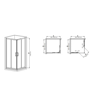 Душевая кабина Mixxus Premium (90*90 см) DIVERSE SC02-90x90x195-TR Black (MI6862)