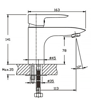 Смеситель для умывальника Haiba Columbia 001 (HB0038)
