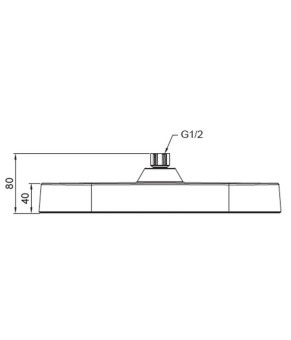 Лейка для душа потолочная Koer KP-0404-05-OH 325x200мм (KR5002)