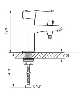 Смеситель для раковины Zerix PUD1 146 с душем (ZX2871)