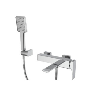 Смеситель для ванны Koer KB-41010-01 с коротким изливом (Хром) (KR3484)