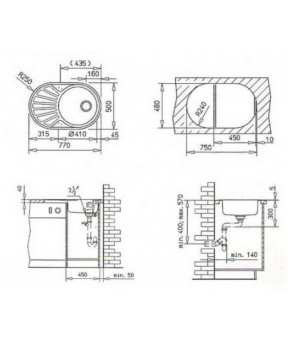 Кухонная мойка Teka DR 77 1B 1D 40127303