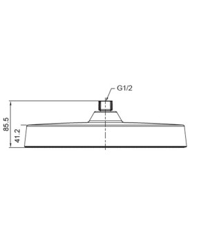 Лійка для душу стельова Koer KP-0403-01-OH 300мм (KR4992)