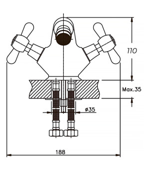 Смеситель для биде Haiba Dominox 162 (HB0074)