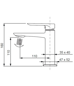 Смеситель для умывальника Koer KB-10028-01 (KR5289)